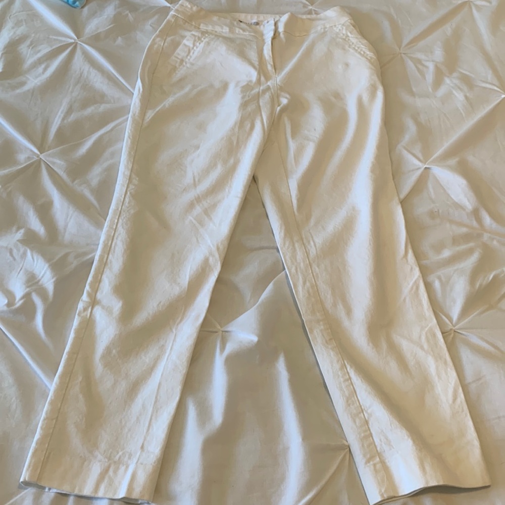 NY&C White ankle pants